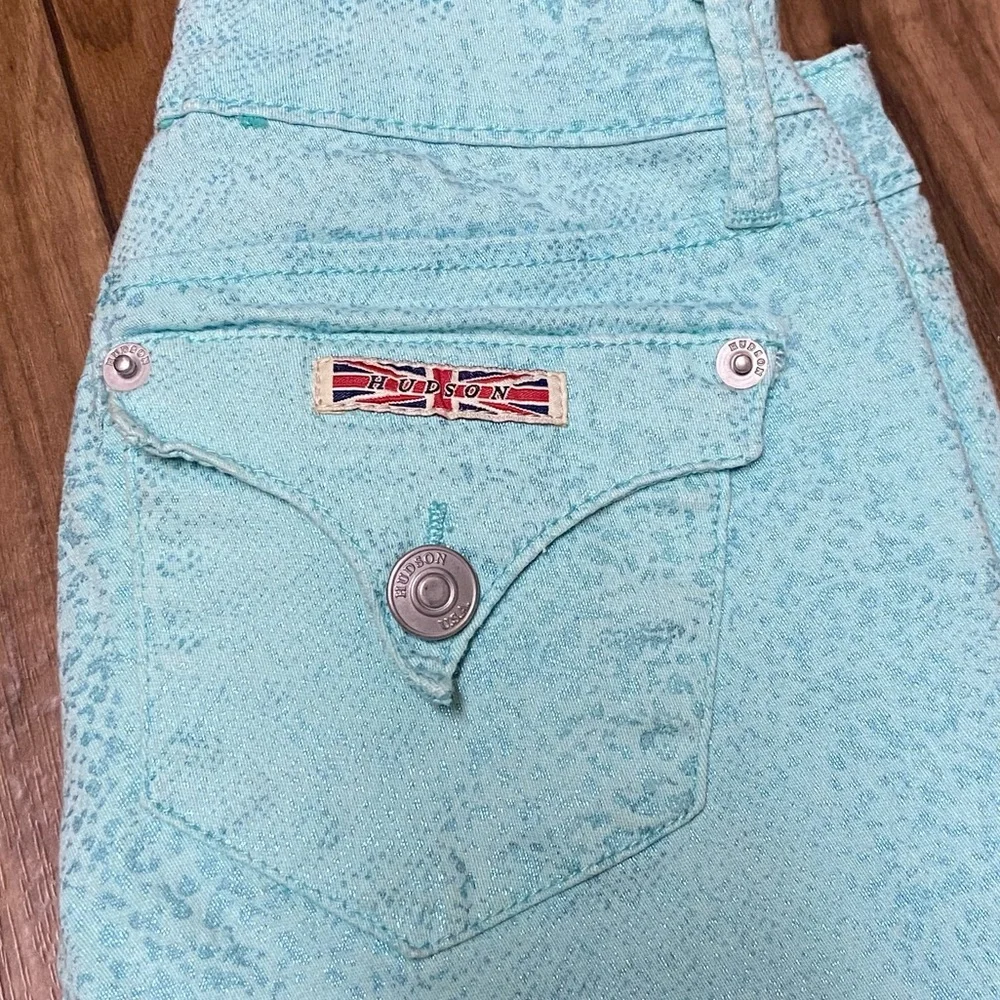 Hudson Girls Metallic Print Flap Pocket Jeans